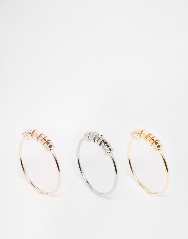 Asos Fine Stack Rings - Multi