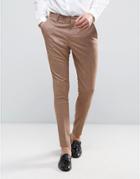 Selected Homme Super Skinny Suit Pants - Brown