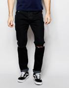 D-struct Distressed Skinny Jeans - Black