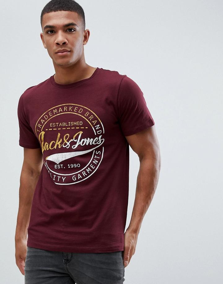 Jack & Jones Two Color Logo T-shirt - Red