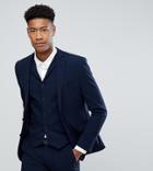 Asos Tall Super Skinny Fit Suit Jacket In Navy - Navy