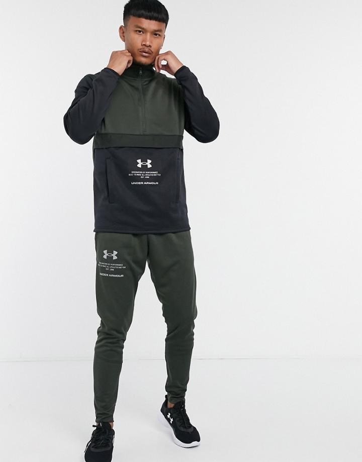 Under Armour Storm Half Zip Fleece Sweatshirt In Black
