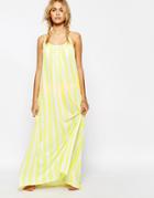 Wildfox Stripe Beach Maxi Dress - Yellow Daisy