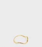 Asos Design Sterling Silver Ring With Gold Plate In Wiggle Design