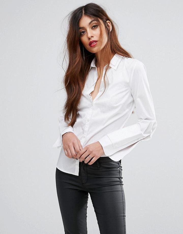 Sisley Double Collar Shirt - White