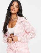 Guess Packable Sport Jacket In Washed Pink - Part Of A Set