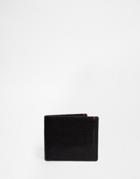 Tommy Hilfiger Tiago Cc Leather Billfold Wallet With Coin Pocket - Black