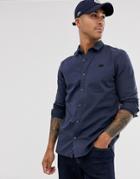 Lacoste Plain Long Sleeve Shirt-navy