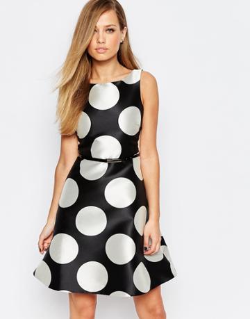 Coast Ellie Mae A-line Shift Dress In Polka Dot - Spot Print