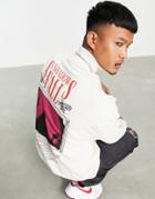Asos Design Oversized Sweatshirt In White With Gothic Movie Poster Back Print