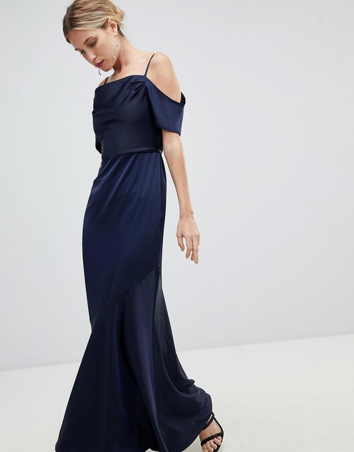 Oasis Occasion Slinky Cowl Neck Maxi Dress - Blue