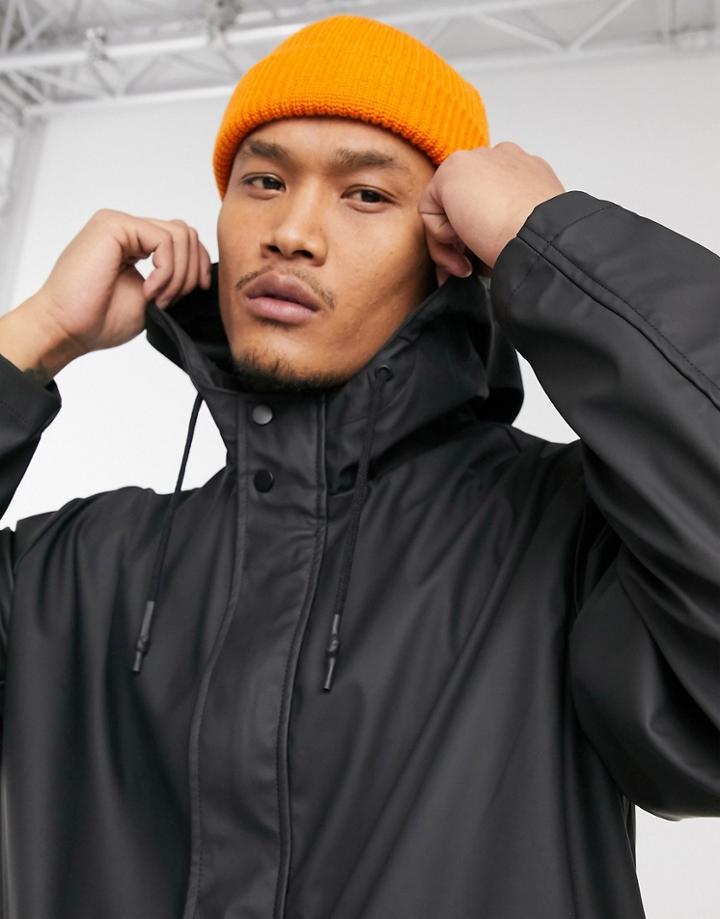 Asos Design Water Resistant Parka Jacket In Black