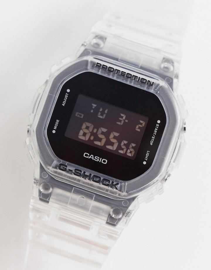 Casio G-shock Unisex Digital Watch In Clear Dw-5600ske-7er