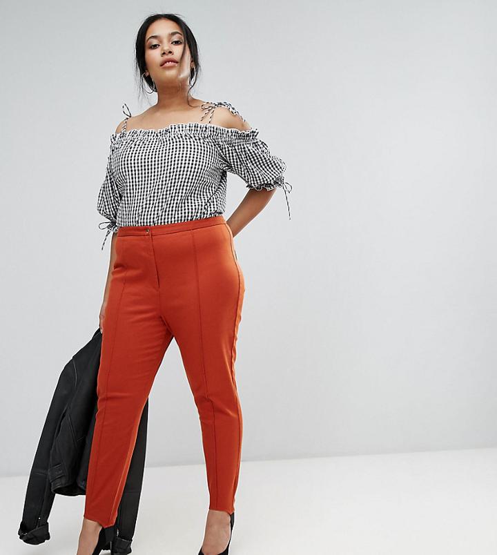 Asos Curve Strirrup Washed Pant-orange