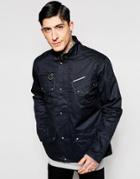 Ringspun Scramble Waxed Cotton Jacket - Black