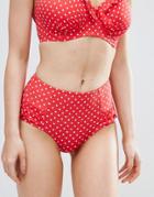 Pour Moi Hot Spots Control Bikini Bottom - Red