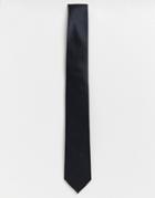Gianni Feraud Plain Satin Tie - Black
