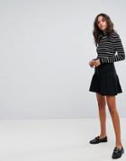 Esprit Drop Hem A-line Skirt - Black