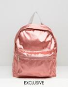 Reclaimed Vintage Pink Satin Backpack - Pink