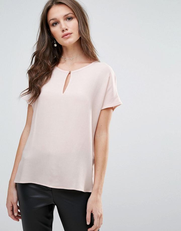 Vero Moda Keyhole Blouse - Pink