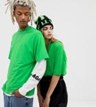Collusion Unisex Regular Fit T-shirt In Green - Green