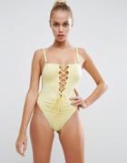Hot As Hell 2 Way Swimsuit - Yellow