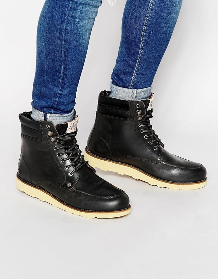 Original Penguin New England Moccason Boots - Black