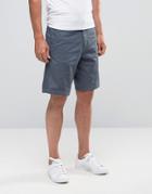 Armani Jeans Chino Shorts In Regular Fit With Eagle Logo - Blue