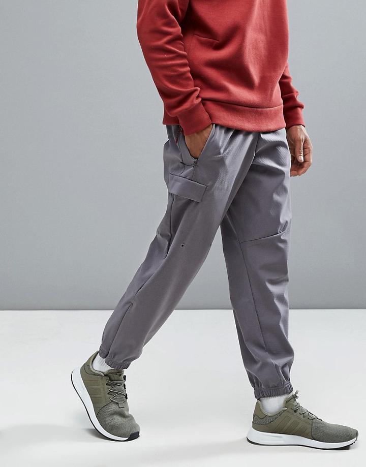 Adidas Originals Zne Cuffed Joggers With Side Pocket In Gray B46964 - Gray