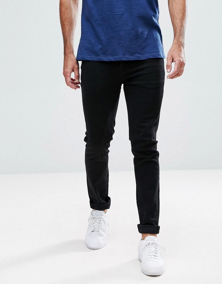Hoxton Denim Skinny Jeans In Black - Black