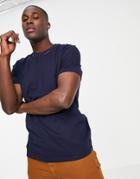 New Look Organic Cotton T-shirt In Navy