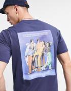 Dickies Bigfork Back Print T-shirt In Navy