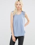 Y.a.s Lace Insert Vest Top - Infinity