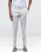 Noak Super Skinny Suit Pants In Fleck - Gray