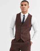 Harry Brown Wedding Tweed Heritage Slim Fit Suit Vest