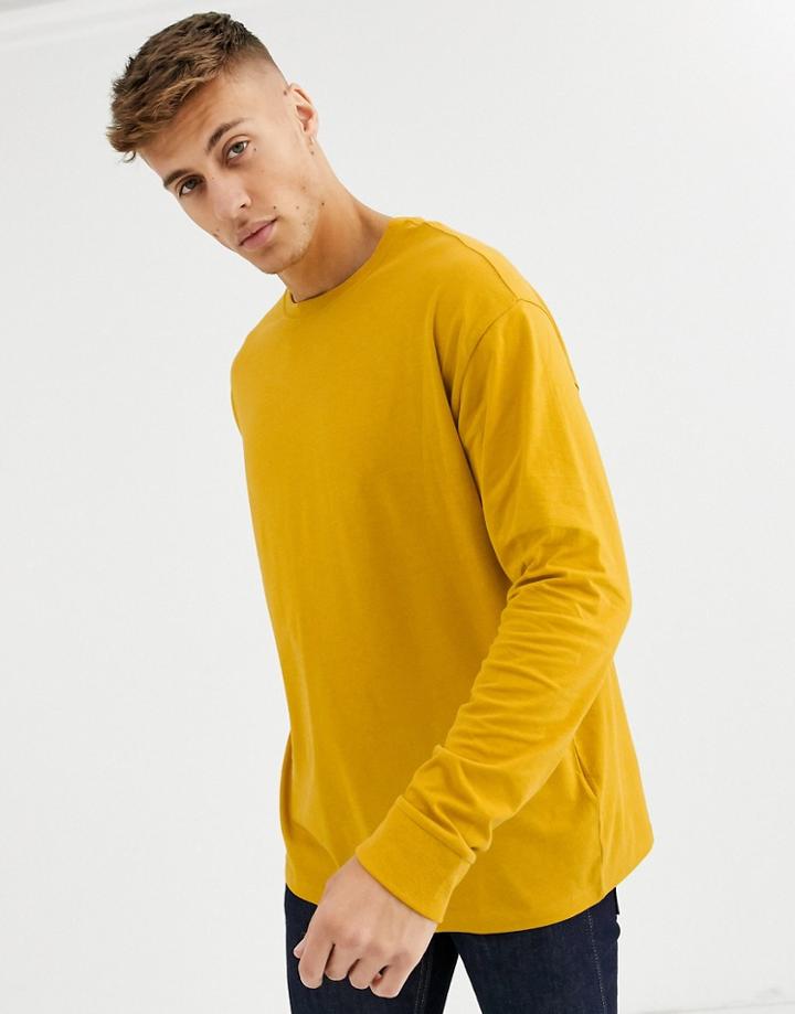 New Look Cuffed Long Sleeve Top In Yellow