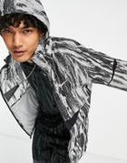 Nike Running Wild Run Printed Windrunner Jacket In Gray-grey