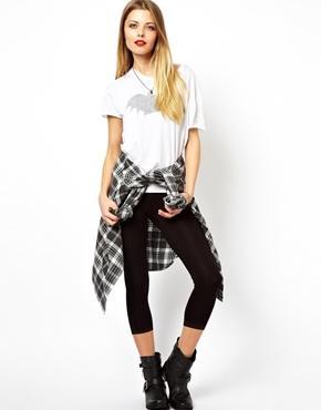 Asos Cropped Leggings - Black