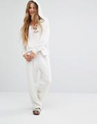 Wildfox Easy Baggy Sweat Pants - White