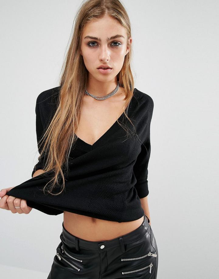 Rock & Religion Bailey V Neck Sweater - Black