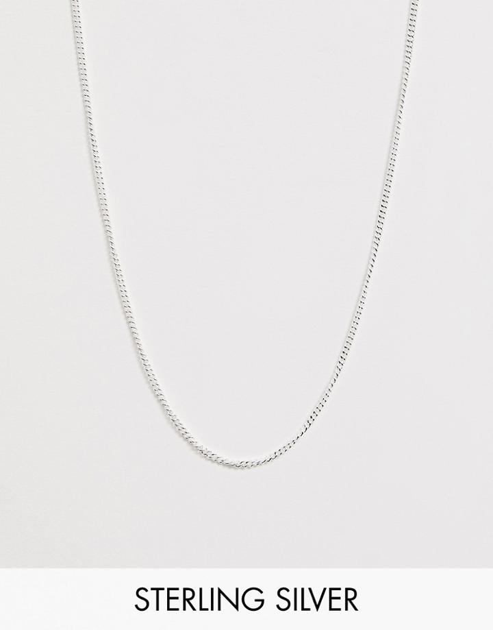 Asos Design Short Sterling Silver Necklace