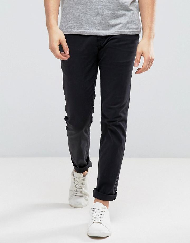 Boss Orange By Hugo Boss Slim Chino In Black - Black