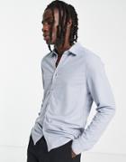 Bando Jersey Pique Button Down Slim Fit Shirt-blue