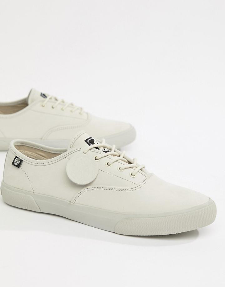 Pretty Green Archer Nubuck Sneakers In White - White