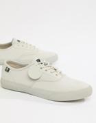Pretty Green Archer Nubuck Sneakers In White - White