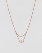 Olivia Burton Molded Bee Drop Rose Gold Necklace - Gold