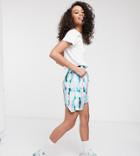 Asos Made In Kenya Tye Dye Mini Skirt With Utility Pocket-green