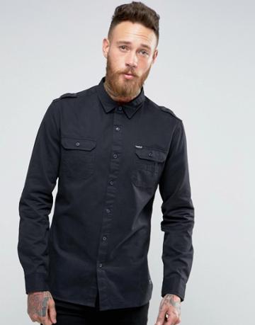 Firetrap Military Shirt - Black