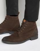 Dead Vintage Lace Up Boots Brown Suede - Brown