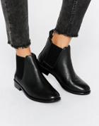 Faith Binky Leather Chelsea Boots - Black